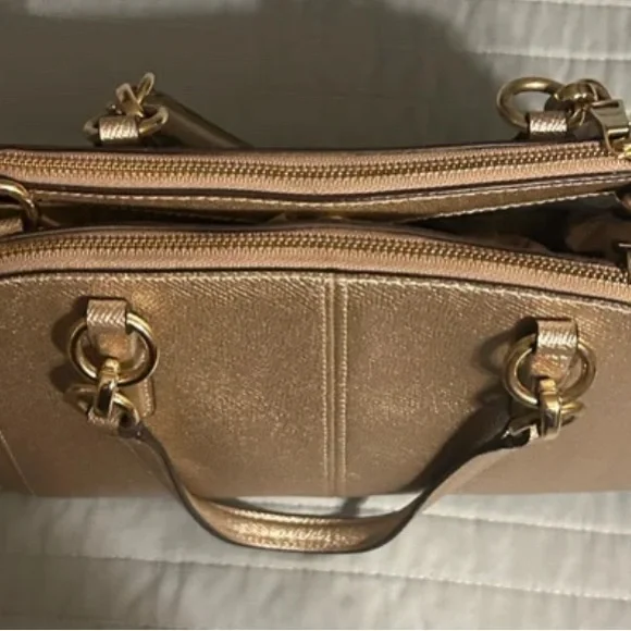 Coach Metallic Gold Satchel - Picture 5 of 9